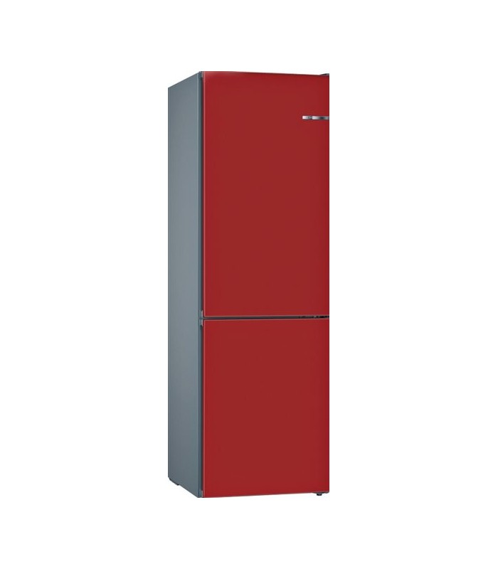 Frigorífico Bosch Combi. Medidas 203 x 60 cm. Color Rojo Cereza. Modelo  KVN39IR3A, Serie 4 - Almacen, Electrodomésticos Suárez S.A.
