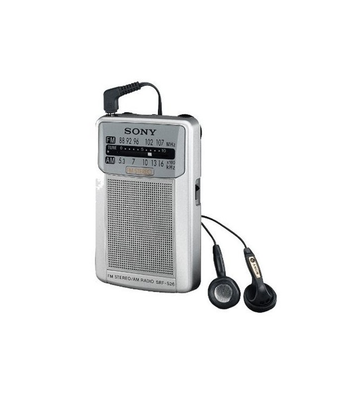 Radio Sony SRF-S26 Portátil, color plata - Almacen