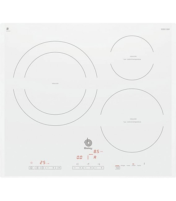 ENCIMERA BALAY 3EB915BR |INDUCCIÓN  3 BISELADA BLANCA