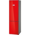 Frigorífico Bosch Combinado Libre instalación. Acabado en Cristal. Medidas 203 x 60 cm. Color Rojo. Modelo KGF39SR45| Serie 8