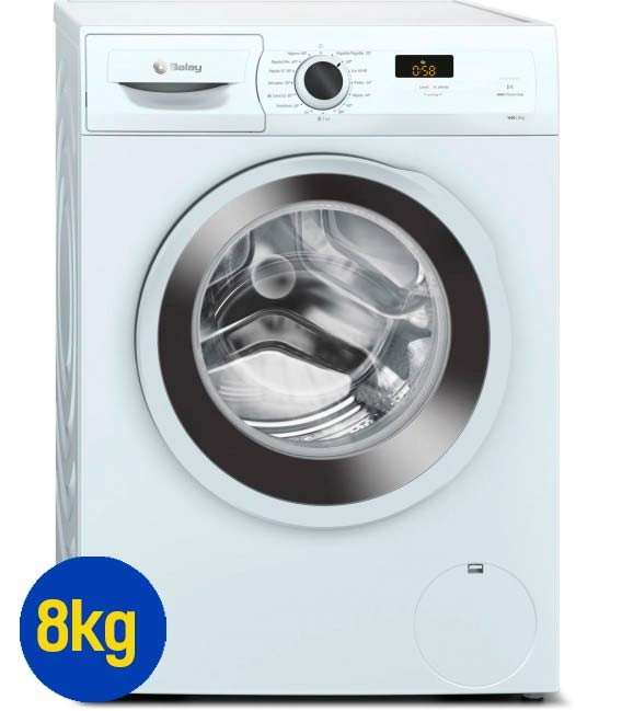 Lavadora 8 kg máx.