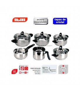 BATERIA INOX 6 PIEZAS MARINA IBILI