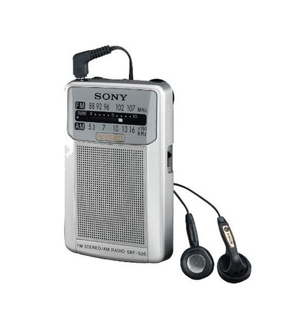 Radio Sony SRF-S26 |Portátil, color plata